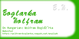 boglarka wolfram business card